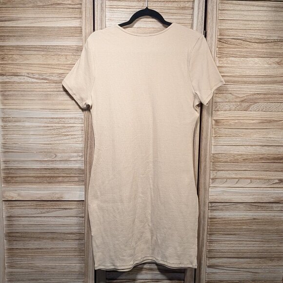 Forever 21+ Tan Short Sleeve Dress Beige Size 1X NWT - Picture 7 of 9
